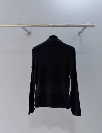 CC 25SS Double C-line high neck knitted sweater