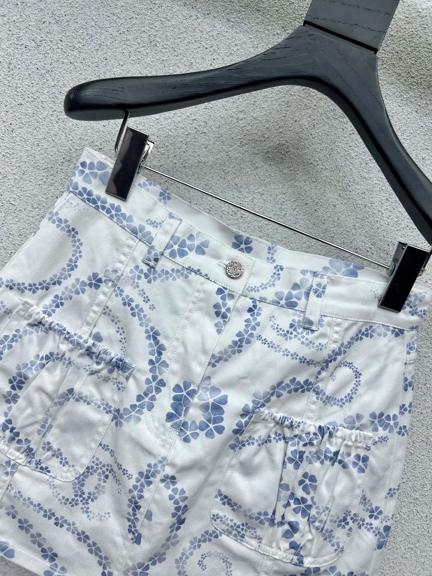 CHANE25SS Denim Half Skirt