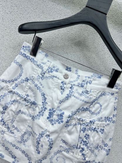 CHANE25SS Denim Half Skirt