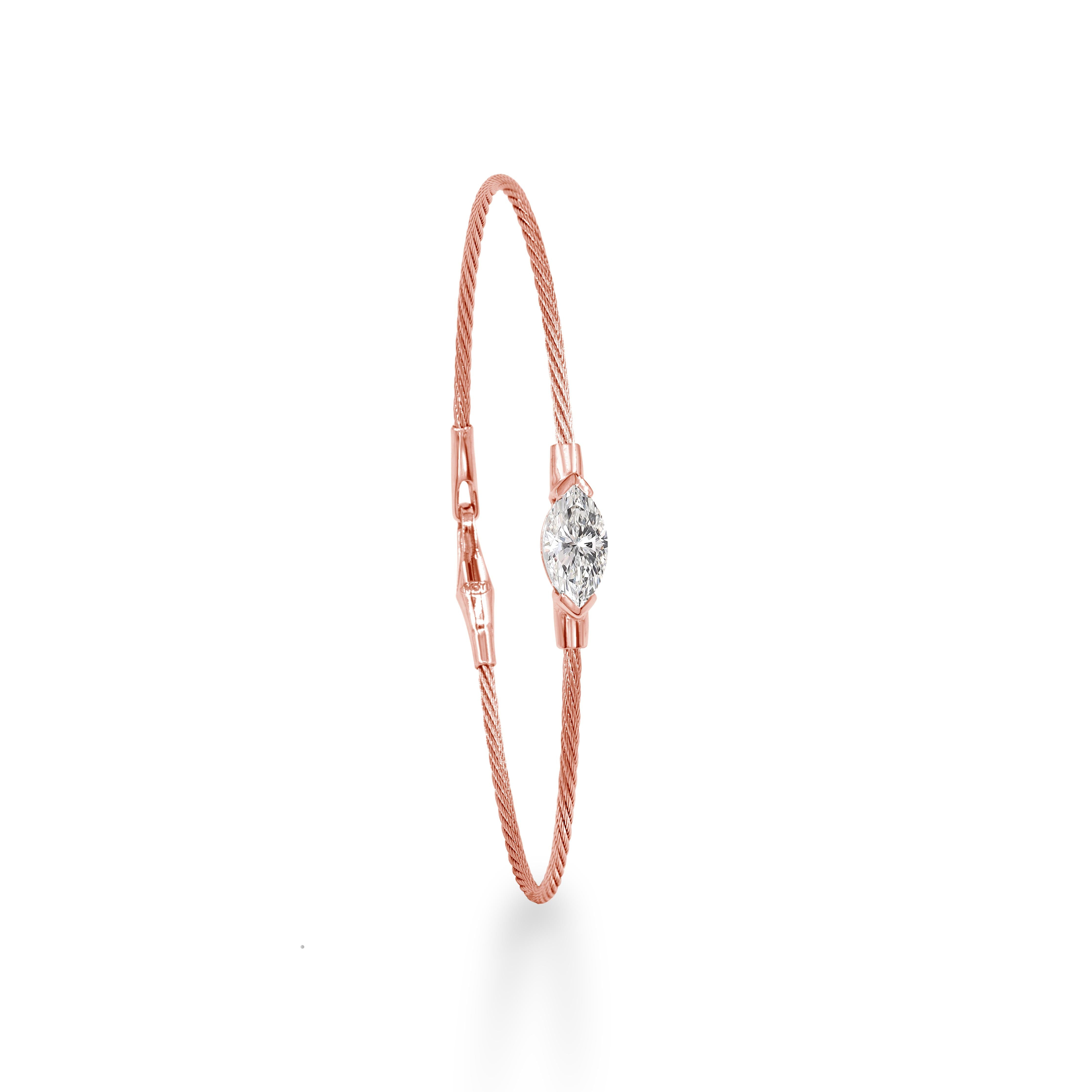 3ct Rope Chain Marquise Diamond Bracelet