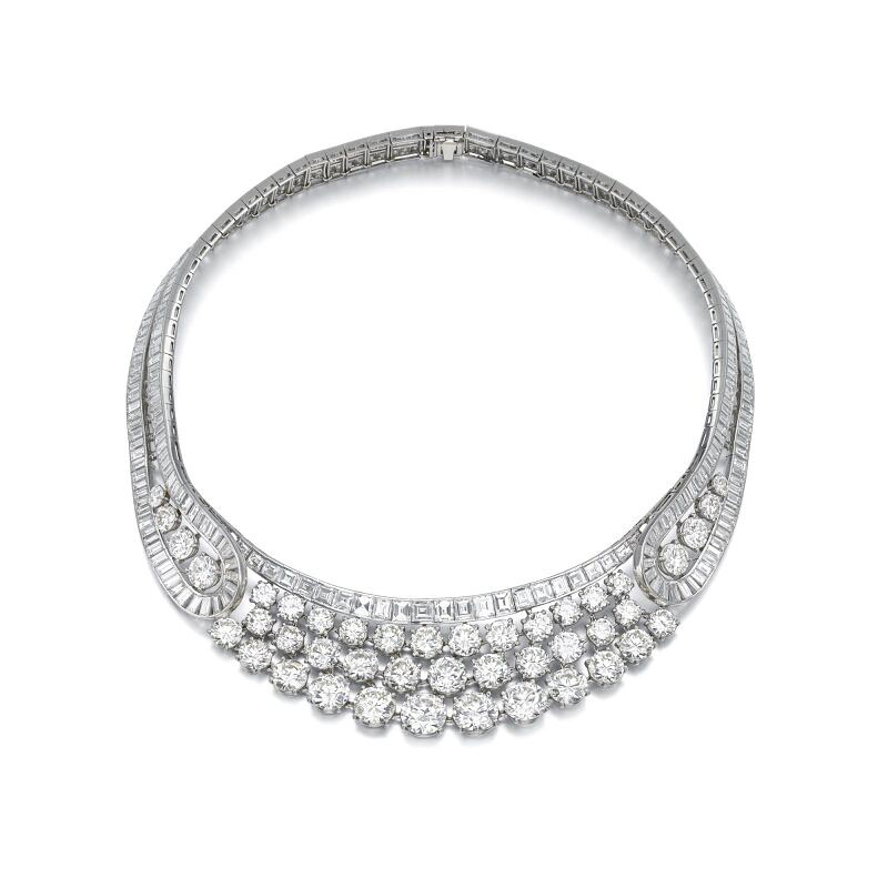 Multi-Cut White Luxury Sapphire Necklace