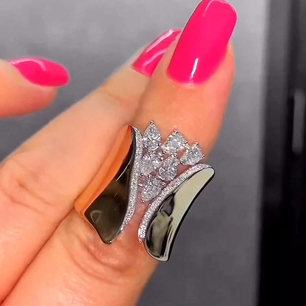 1.0ctw Pear Cut Fashion Sexy Gemstone Ring