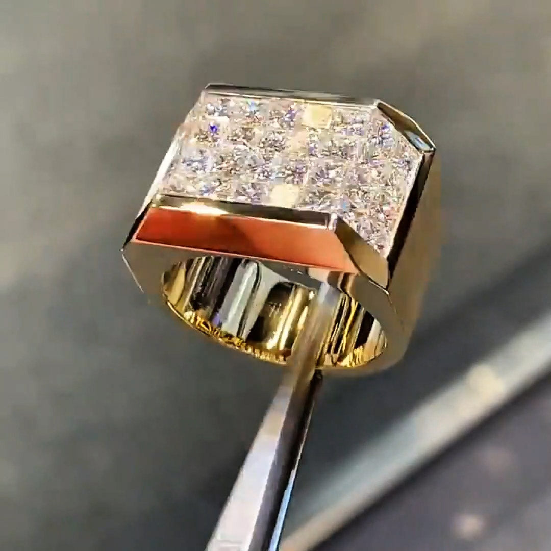 Classic 5.5ctw Princess Cut Invisible Set Ring