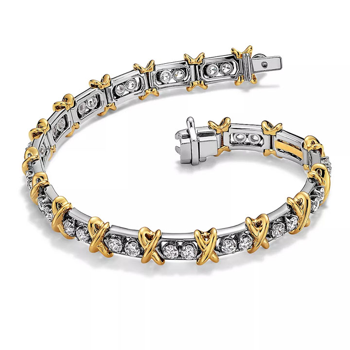 Fashion Round Cut White Sapphire Bracelet