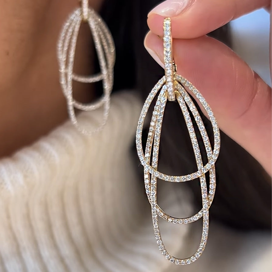 1.5ct Round Cut White Diamond Fashion Earrings