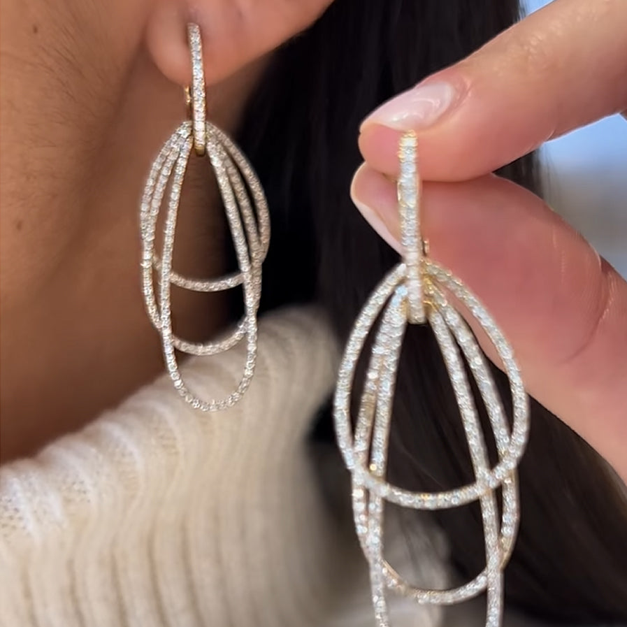 1.5ct Round Cut White Diamond Fashion Earrings