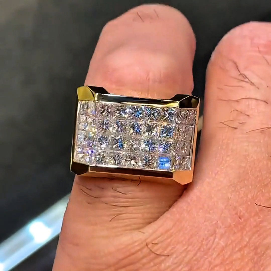 Classic 5.5ctw Princess Cut Invisible Set Ring