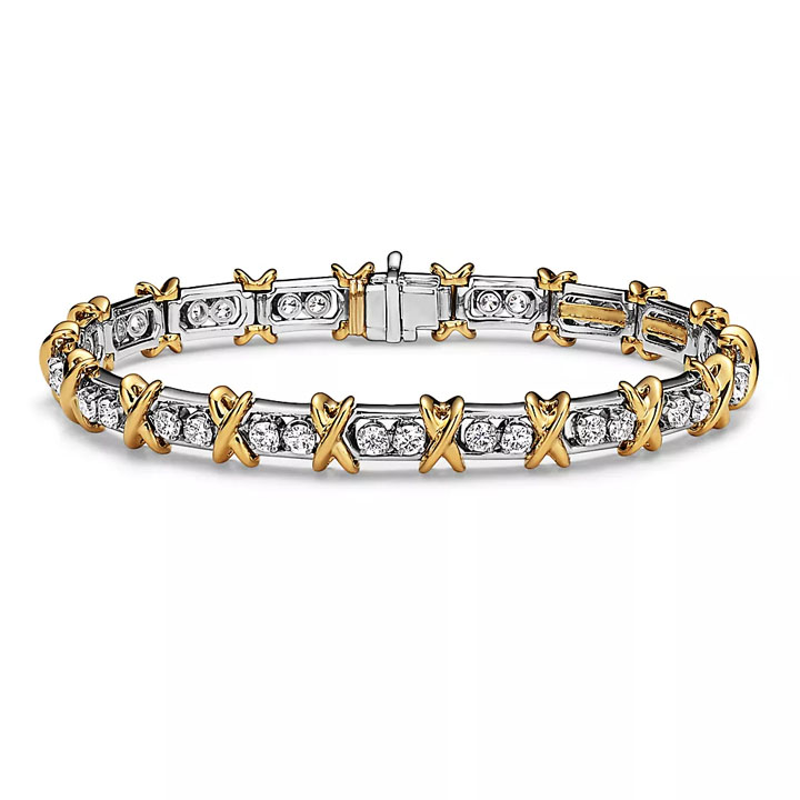 Fashion Round Cut White Sapphire Bracelet