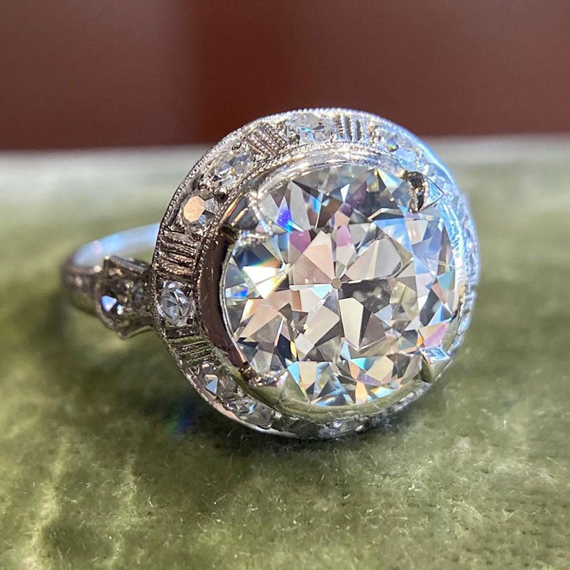 3.05ct Old European Cut Vintage Engagement Ring
