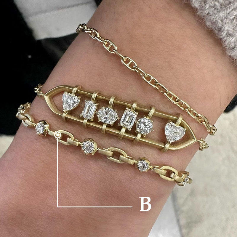 3.3ctw multi-cut 'kitchen sink' gemstone bracelet