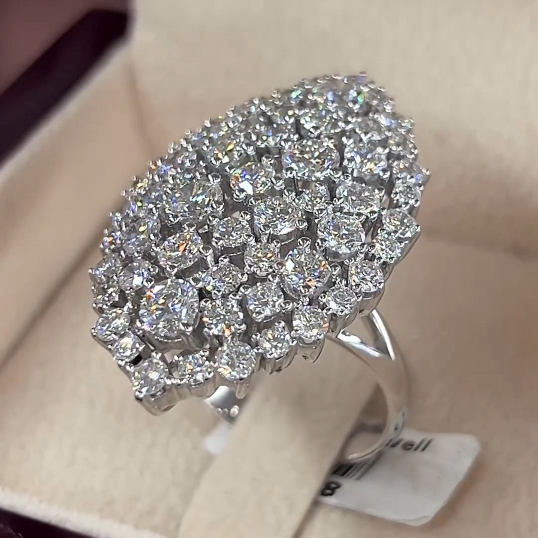 5.0ctw Diamond Cluster Cocktail Party Ring