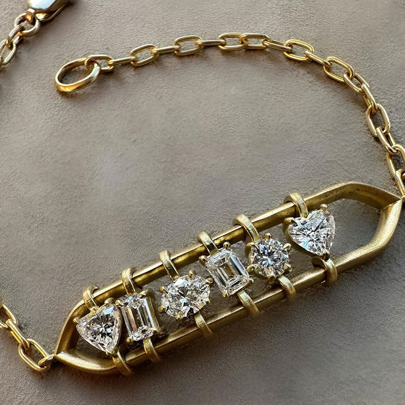 3.3ctw multi-cut 'kitchen sink' gemstone bracelet