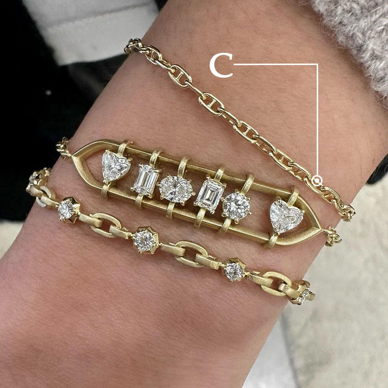 3.3ctw multi-cut 'kitchen sink' gemstone bracelet