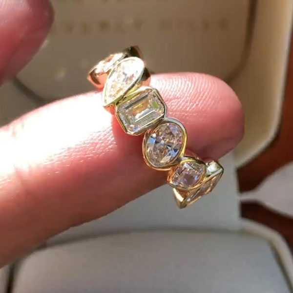 Multi-Cut Mixed Shape Eternity Wedding Band