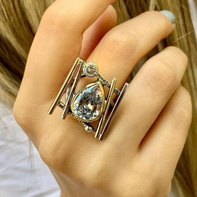 3.5ct Teardrop Personalised Gemstone Ring