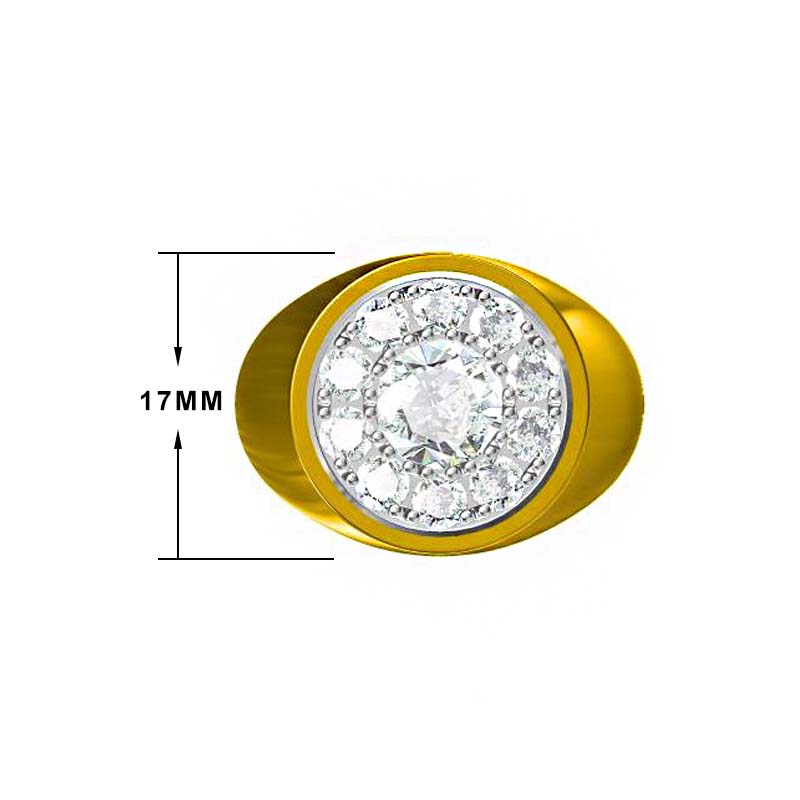 5.5 ct Round Cut White Diamond Stamp Engagement Ring