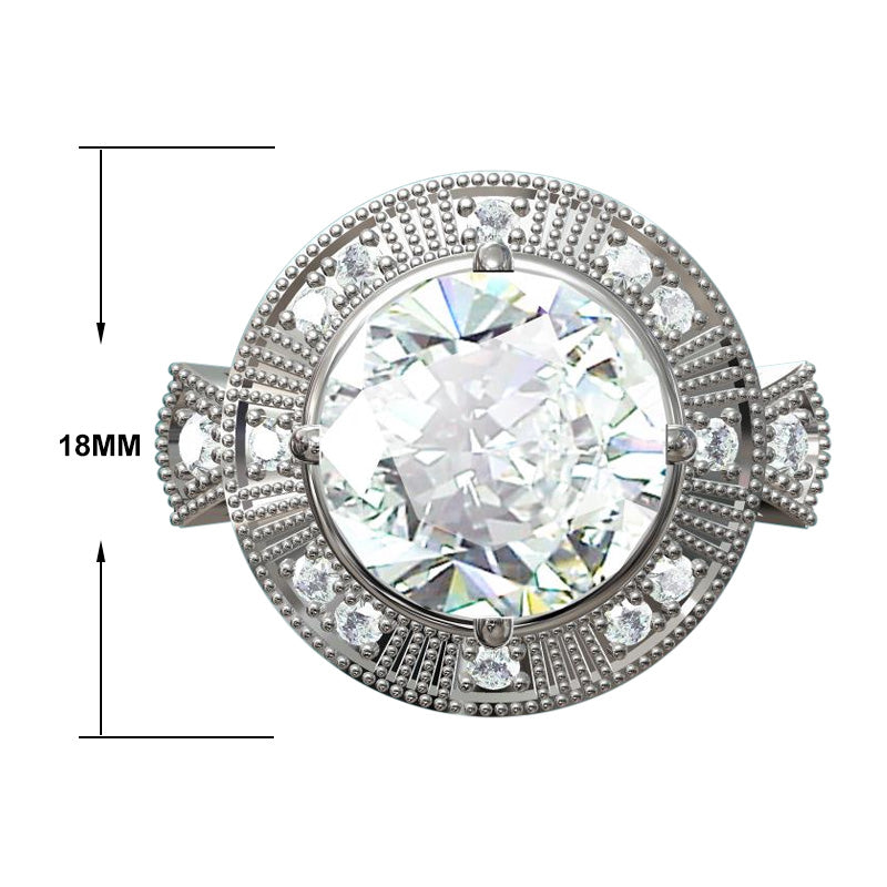 3.05ct Old European Cut Vintage Engagement Ring