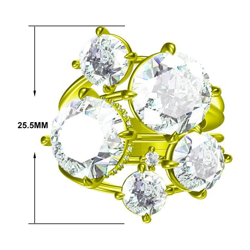 Solitaire Old European Cut Diamond Engagement Rings in Yellow Gold Wedding Ring Set