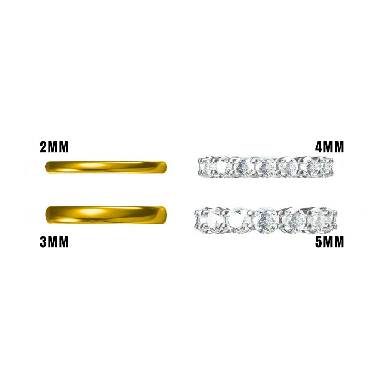 10ctw Round Cut 4 Piece Stacking Ring