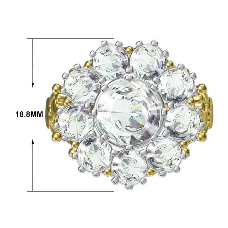 4.03ct Antique Old European Cut Genstone Ring