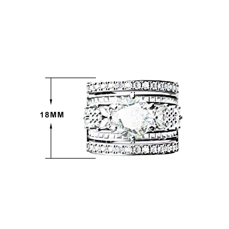 Gorgeous 7 ctw Round Cut White Gemstone Unique Engagement Ring