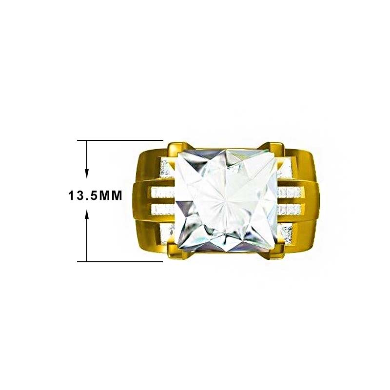 Gorgeous 6 ctw Princess Square Cut White Gemstone Engagement Ring
