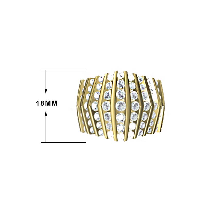 Stylish 4 ctw Round Cut White Gemstone Pavé Ring