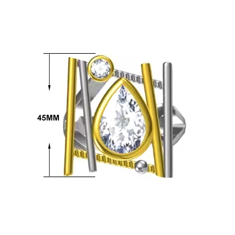 3.5ct Teardrop Personalised Gemstone Ring