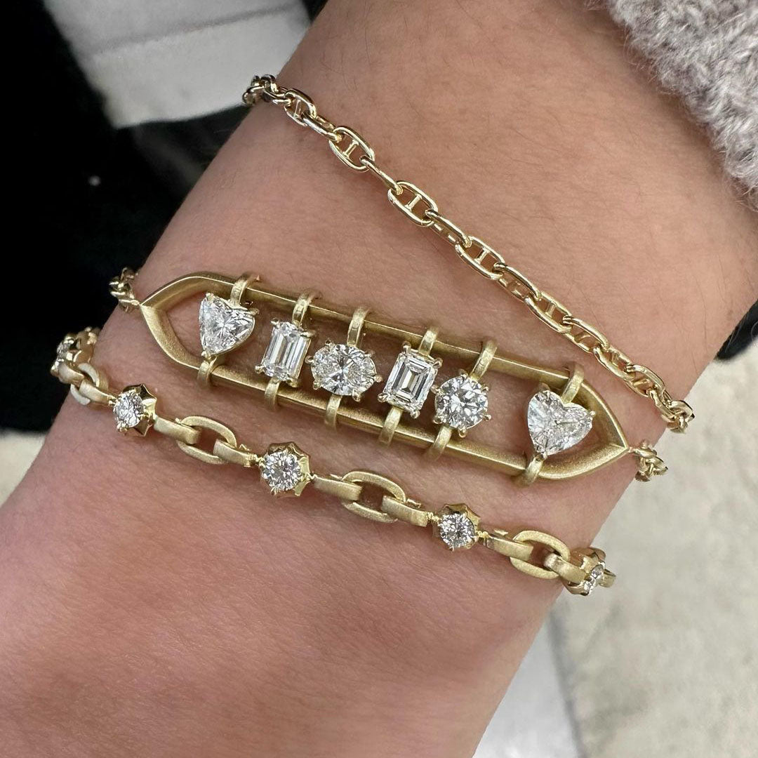 3.3ctw multi-cut 'kitchen sink' gemstone bracelet