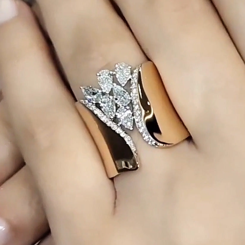 1.0ctw Pear Cut Fashion Sexy Gemstone Ring