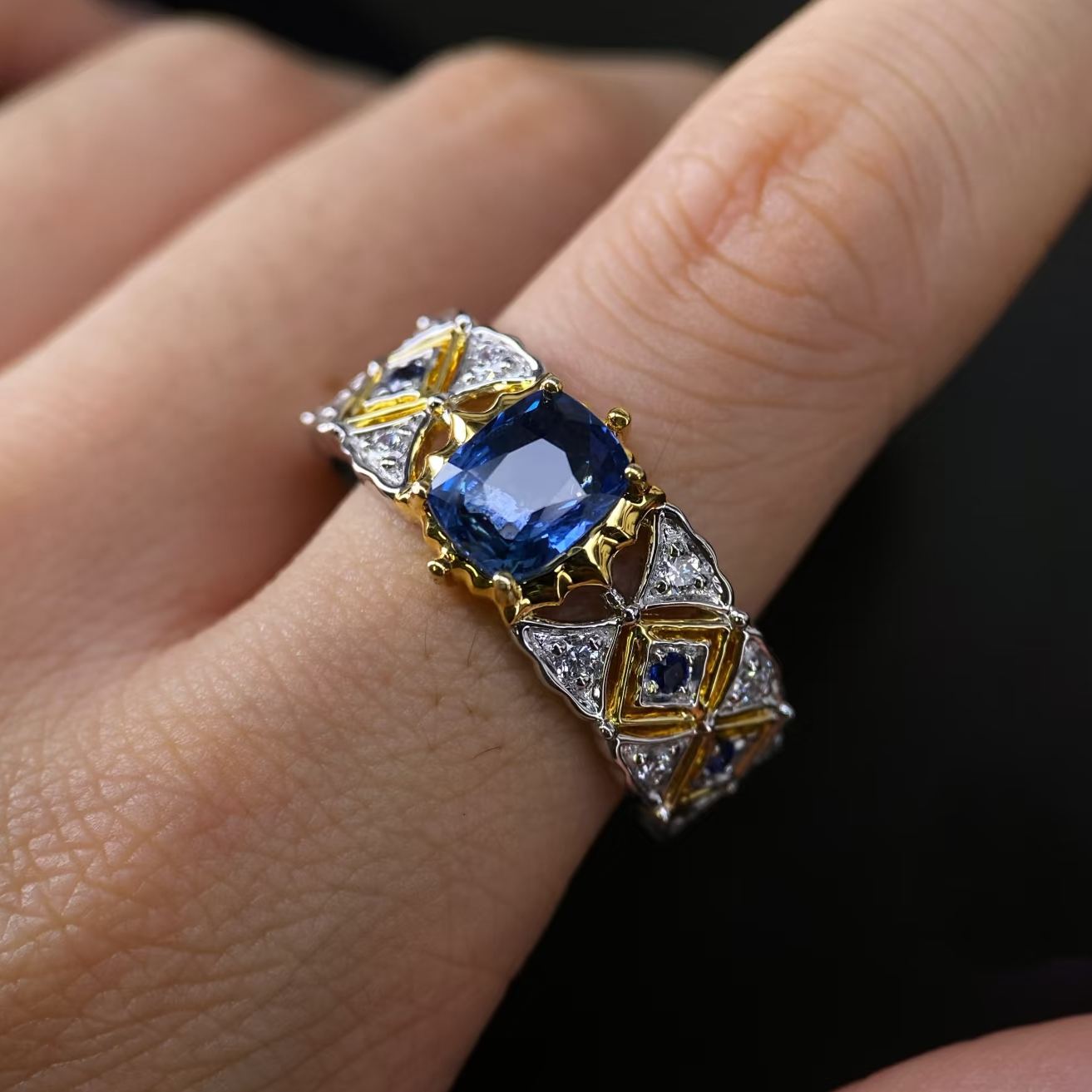 Lab Gemstone 1.5ct Oval Cut Engagement Couple Ring Set- Fierylee Made