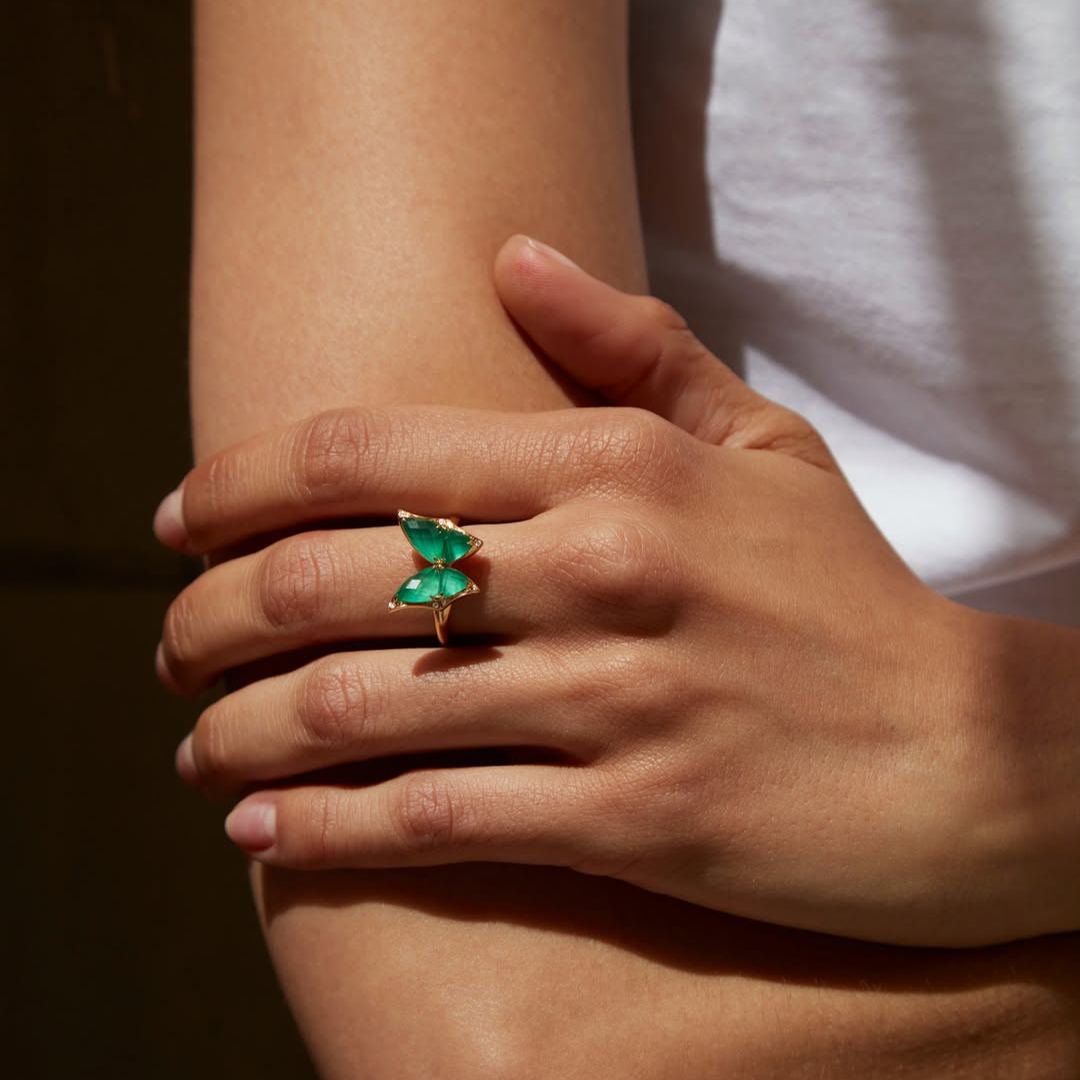 Winged Wonder 18K Cocktail Ring