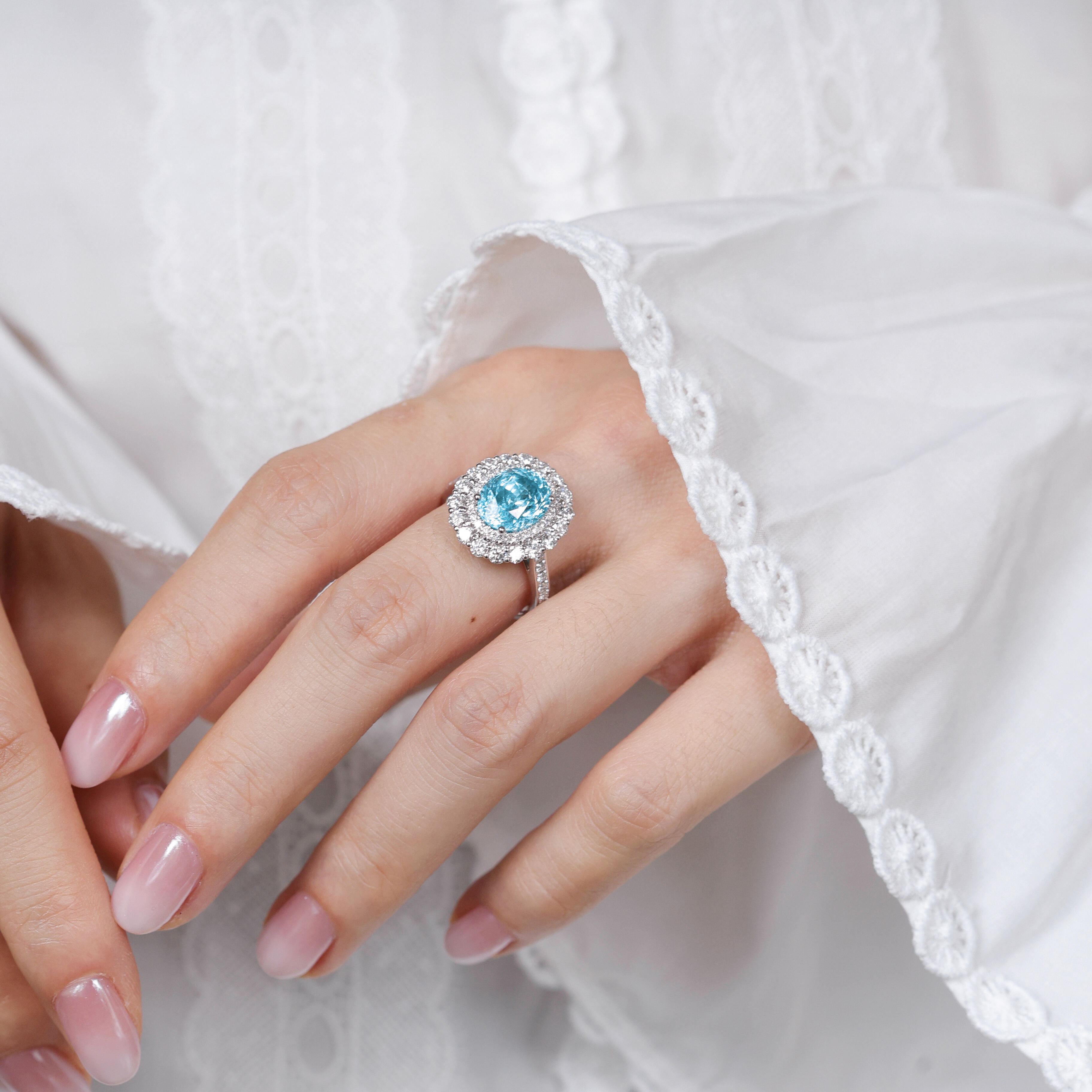 [Copy]Lotus Color Padparadscha Cushion Cut Band