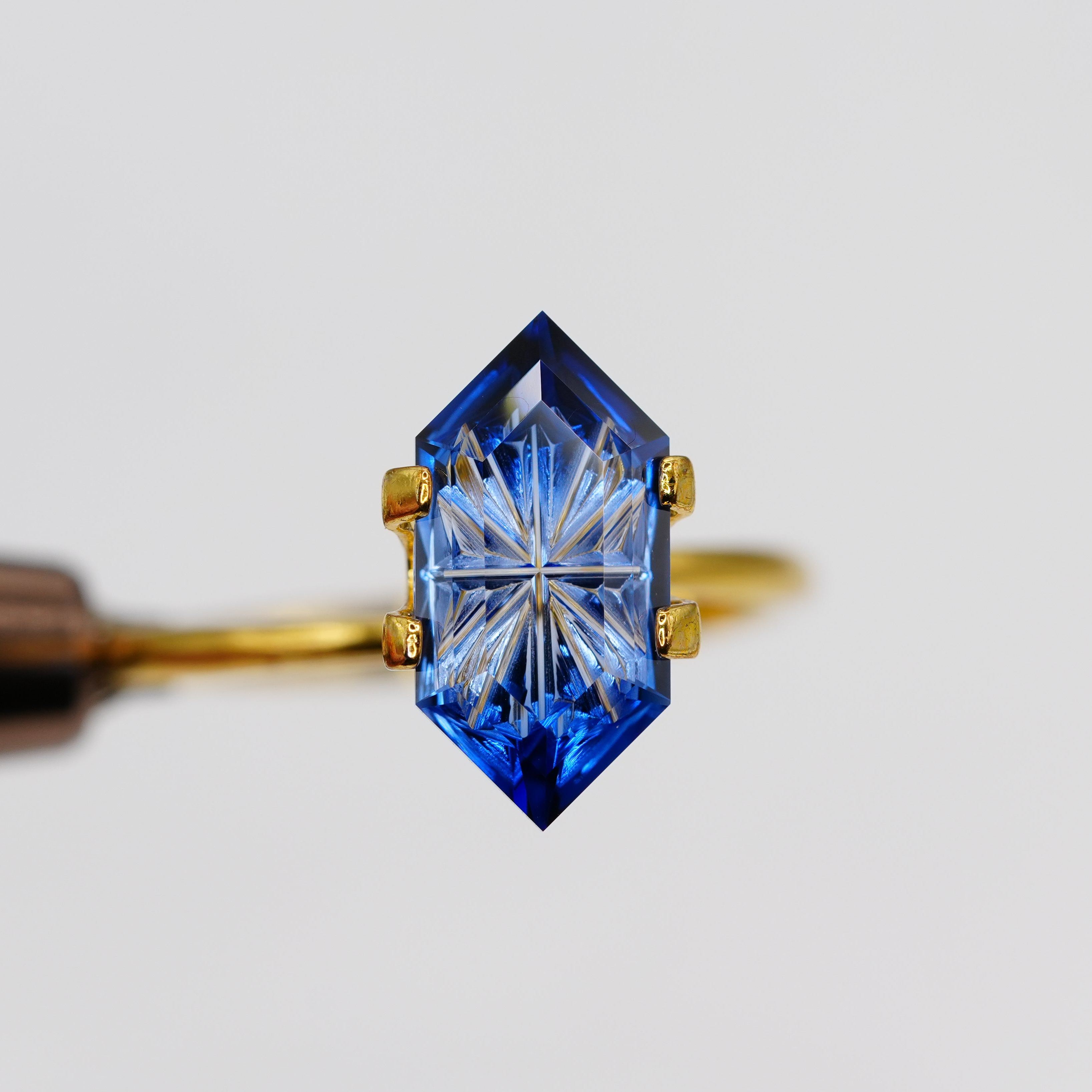 Fantasy Cut Lab-created Blue Sapphire Ring
