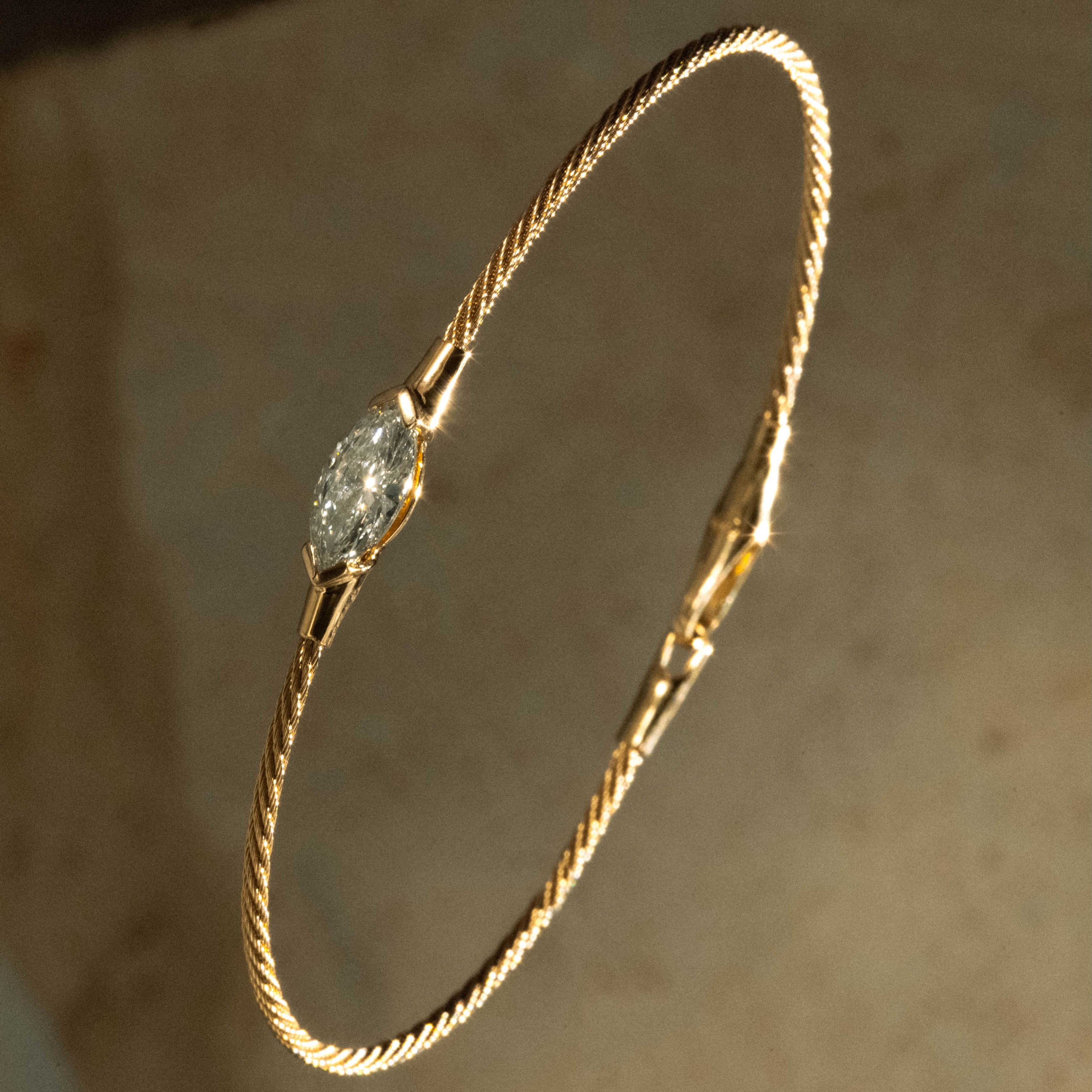 3ct Rope Chain Marquise Diamond Bracelet
