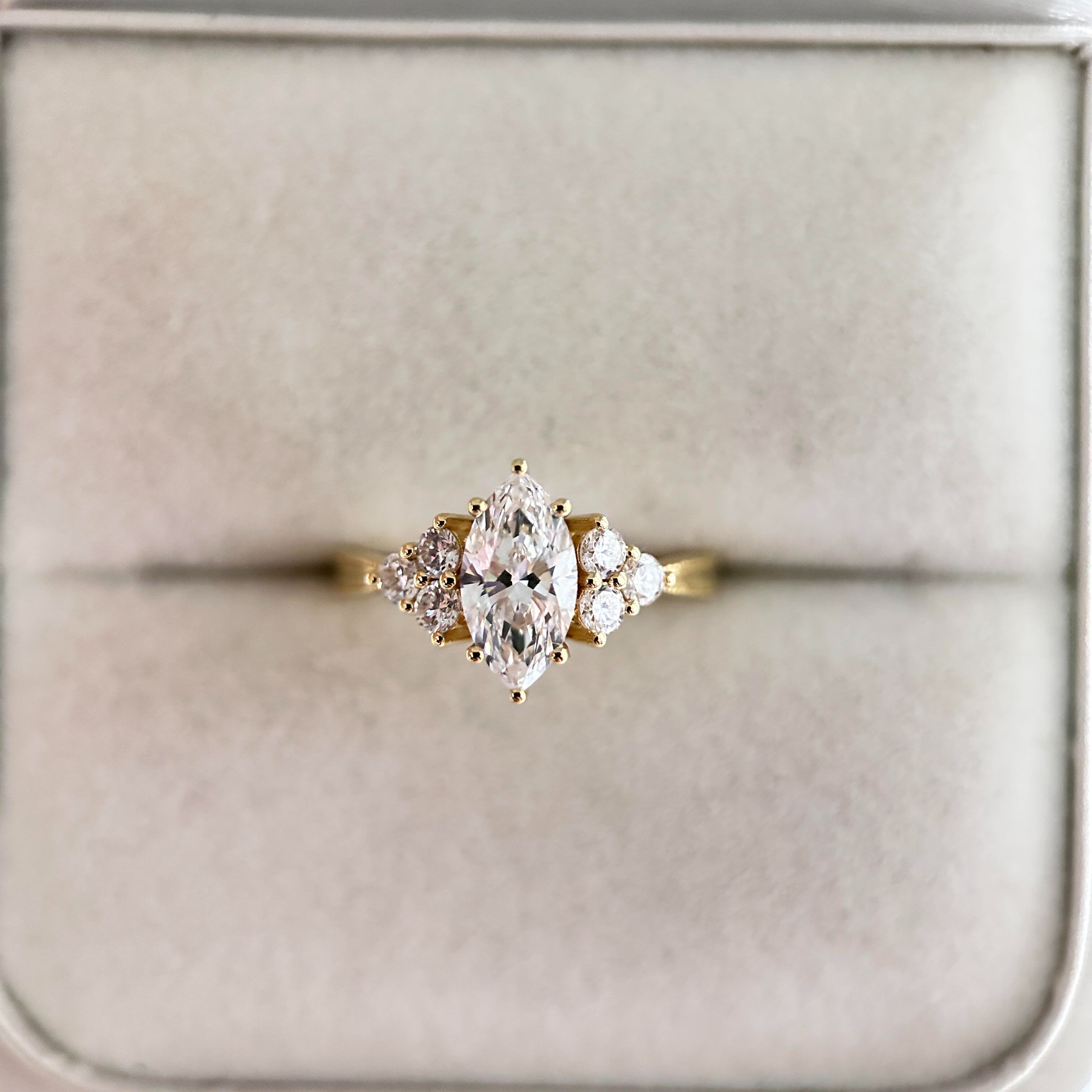 [Copy]Blue Hour 3.5ct Emerald Cut Azure Veins Sapphire Ring
