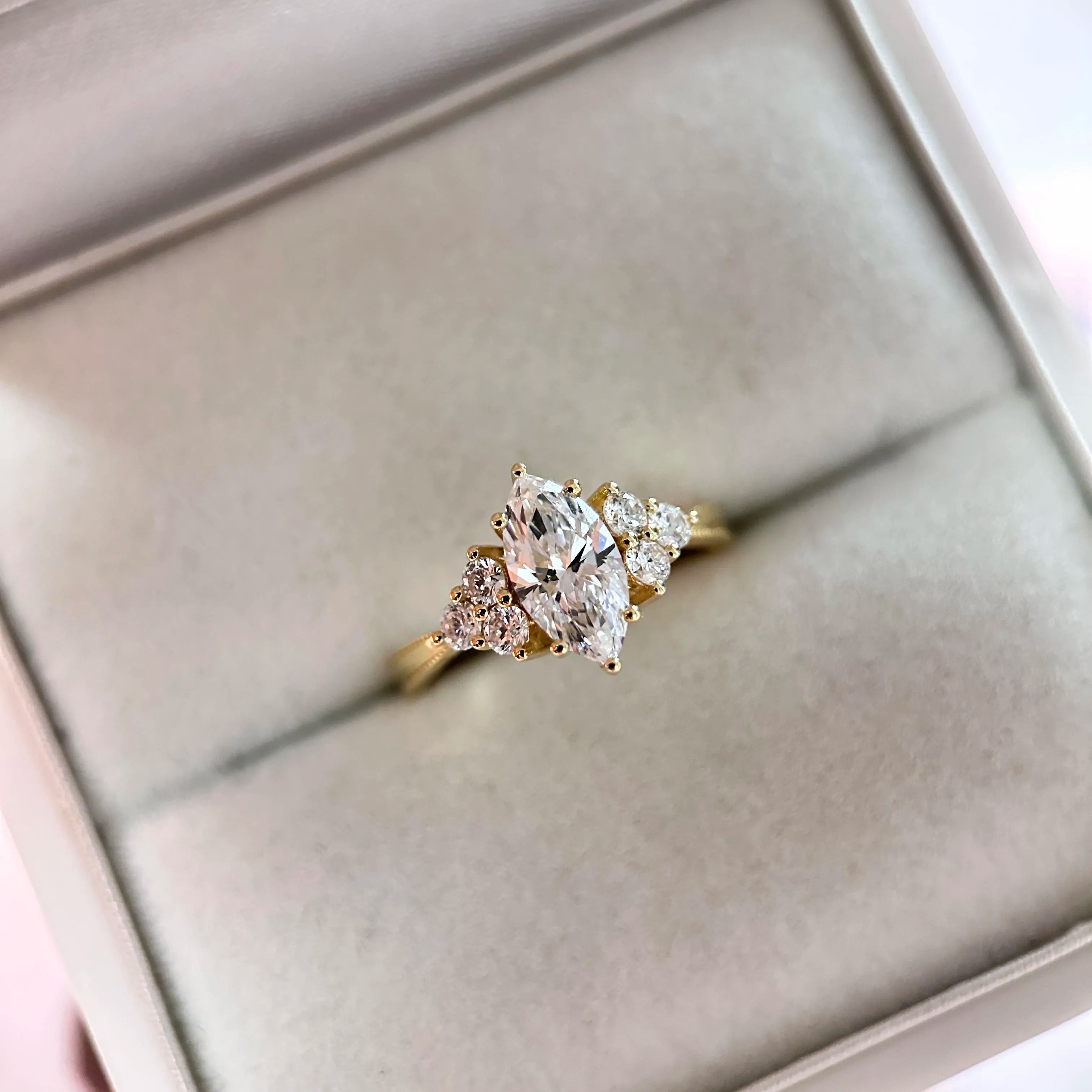 [Copy]Blue Hour 3.5ct Emerald Cut Azure Veins Sapphire Ring