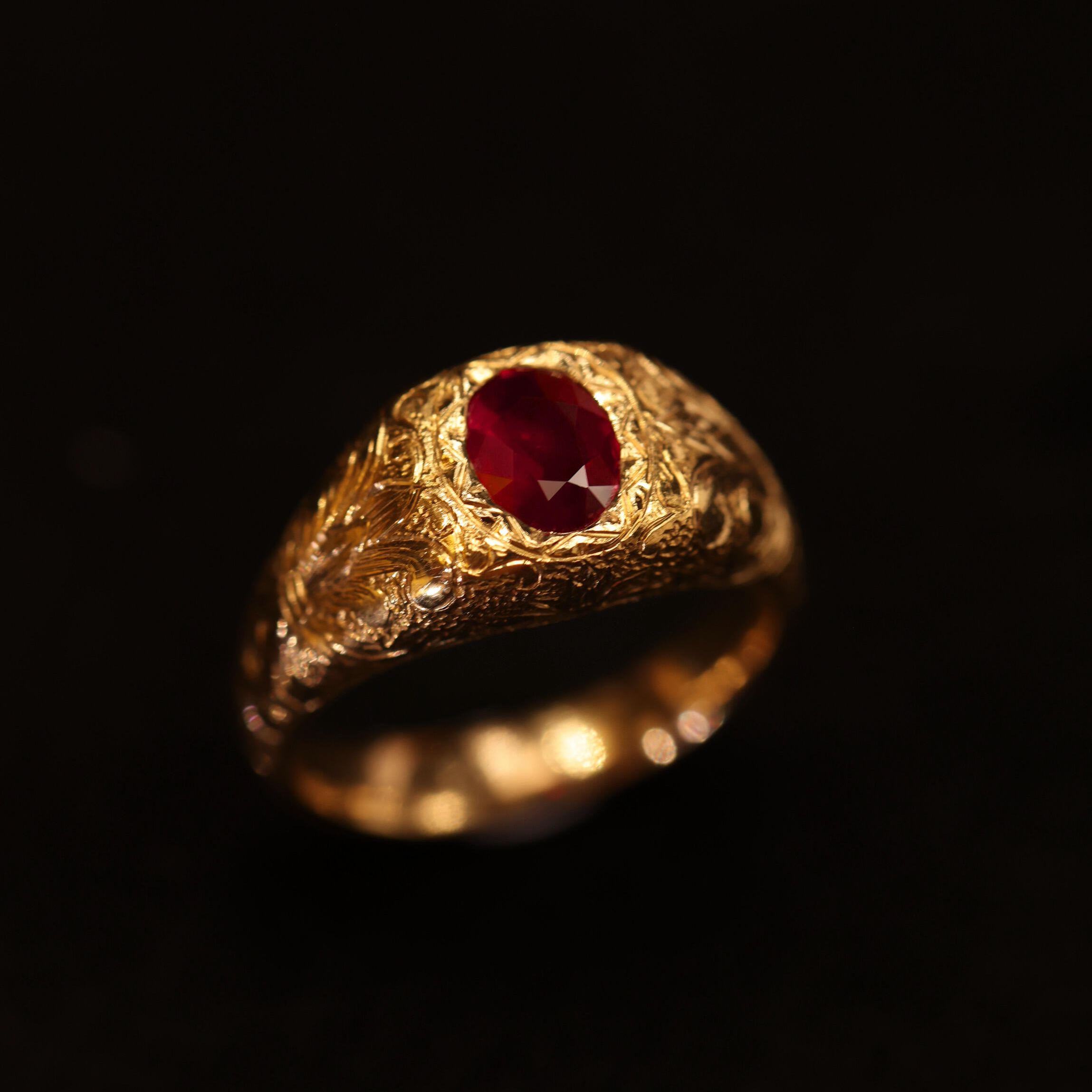 [Copy]Florentine Embrace Double Band Engraved Ring