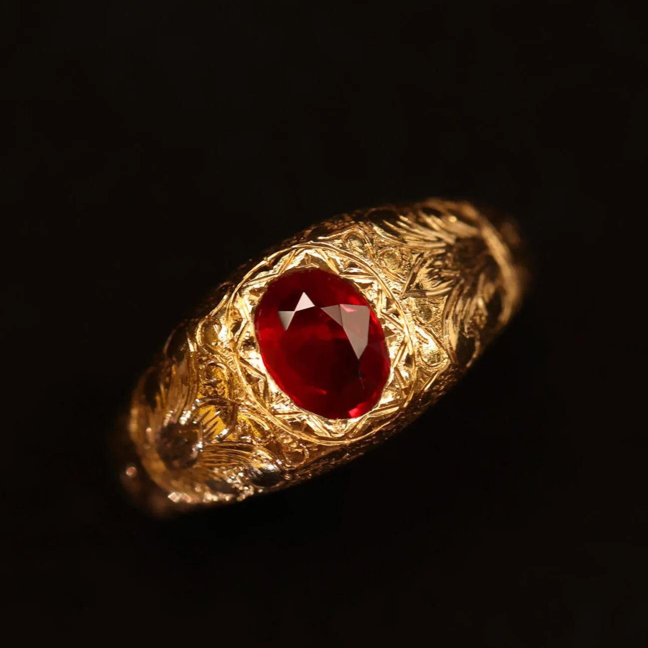 [Copy]Florentine Embrace Double Band Engraved Ring