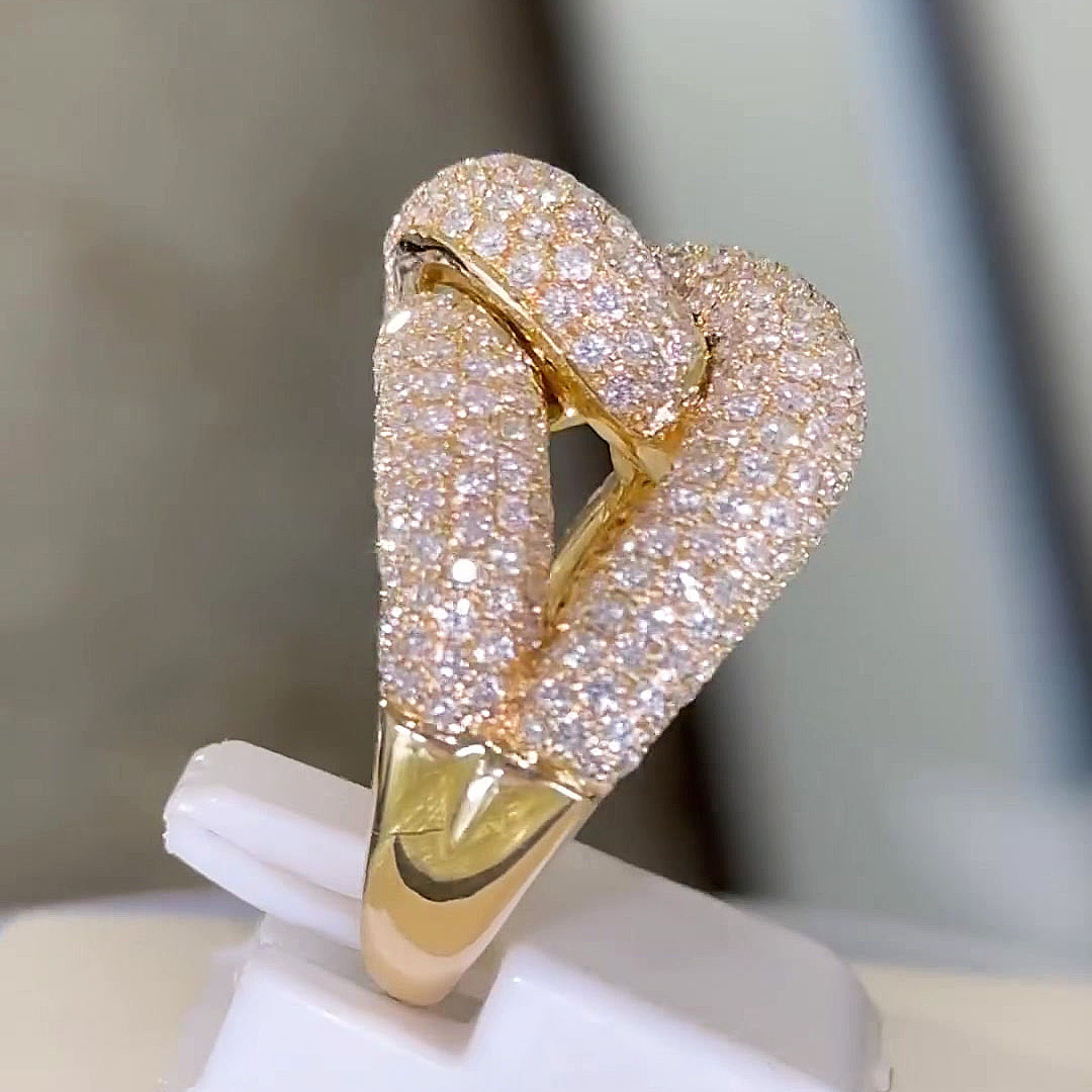 7.85ct Micro-Paved Setting White Sapphire Cocktail Ring