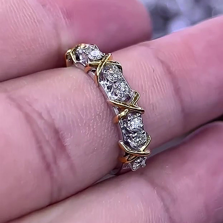 Luxury Silver Round Cut White Sapphire Set/3pcs