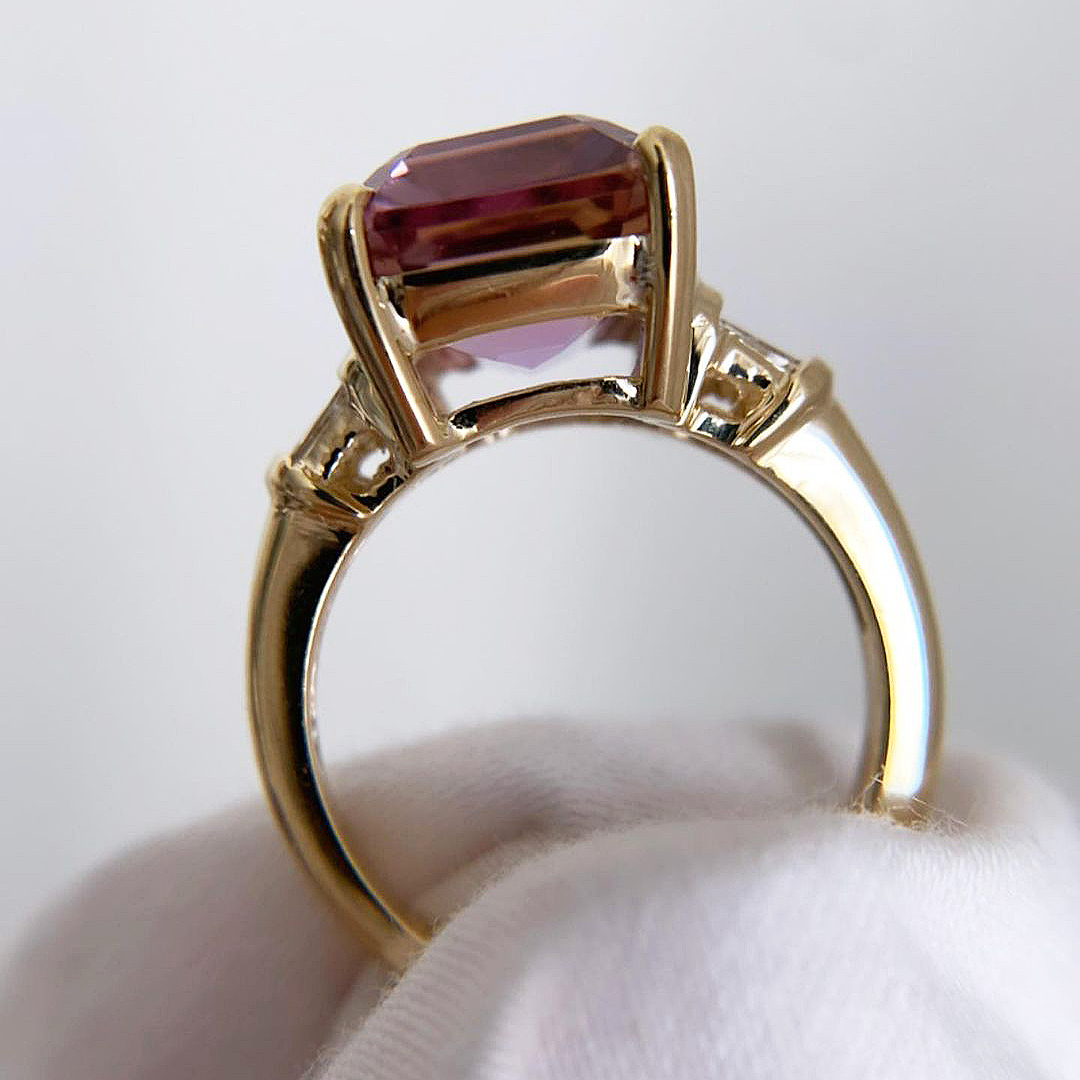 6ct Emerald Cut Tourmaline Sapphire Engagement Ring