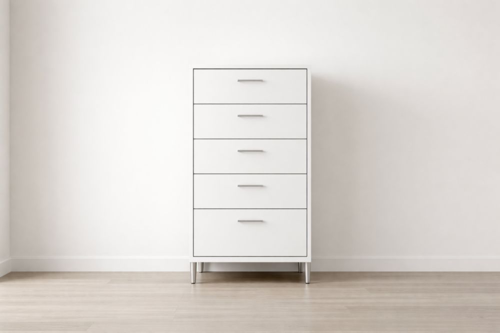 Schubladenkommode Holzfaserplatte Weiß 78x40x35 cm