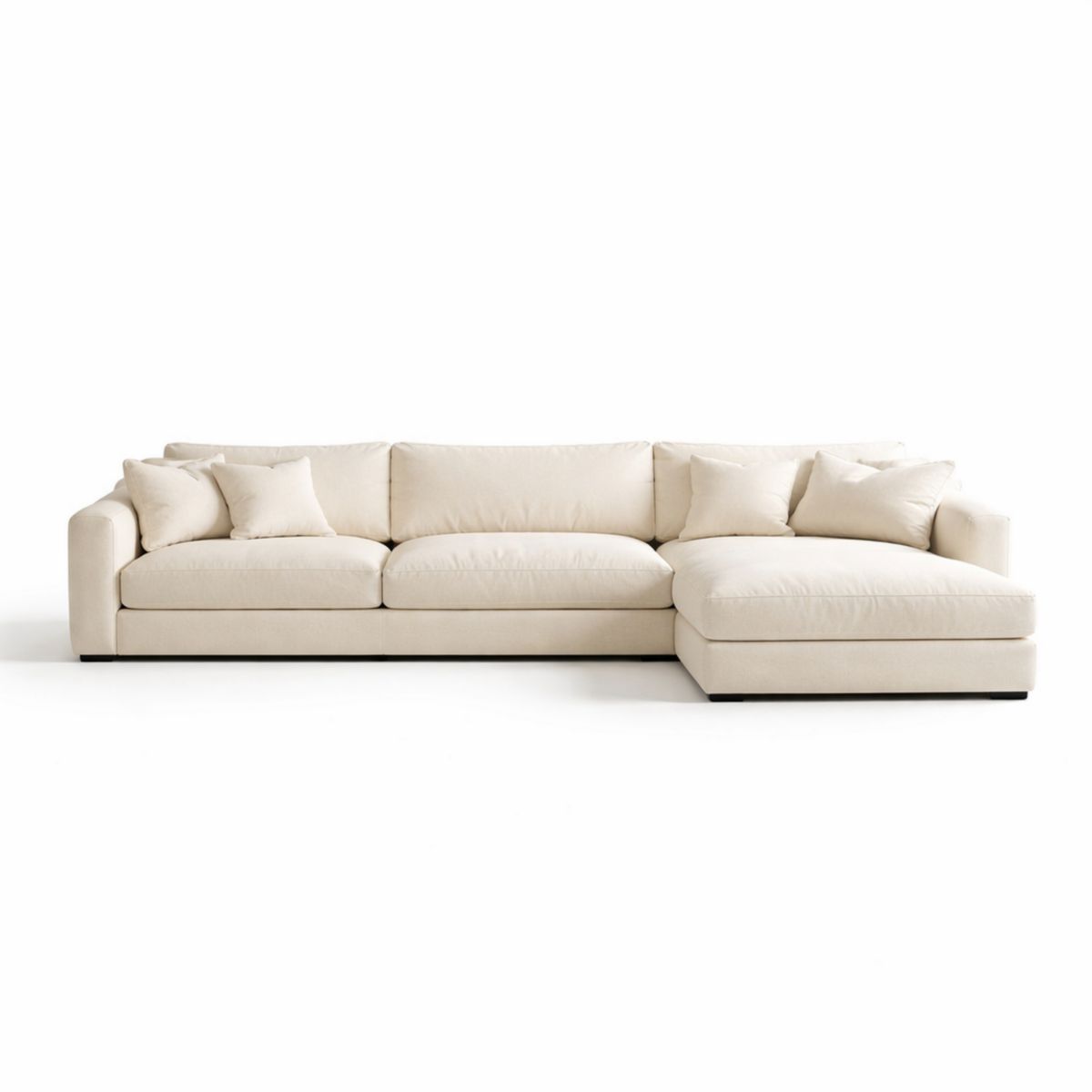L-förmiges Sofa, Stoff, 300 cm