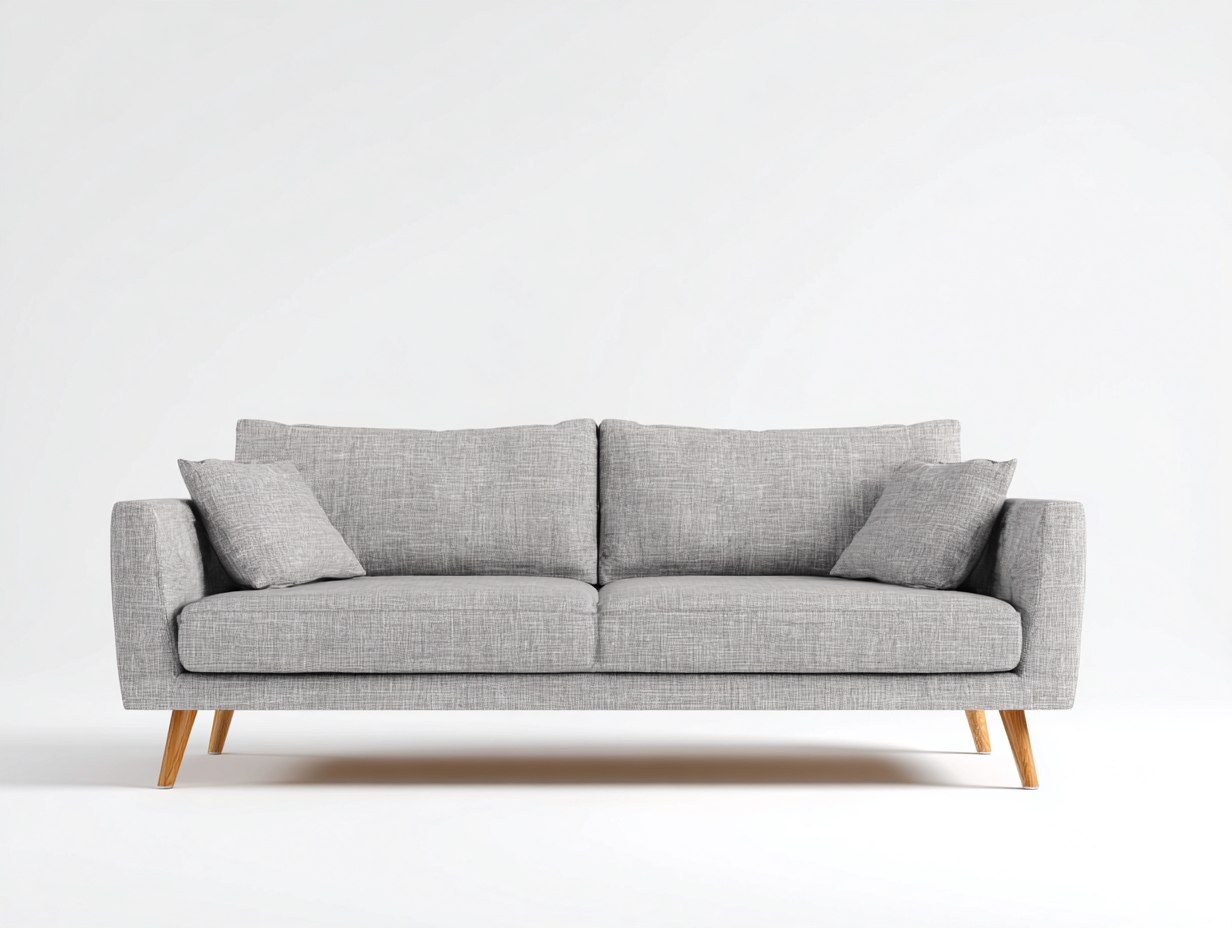 Canapé 2 places tissu-178x85x80 cm-gris-salon-style moderne