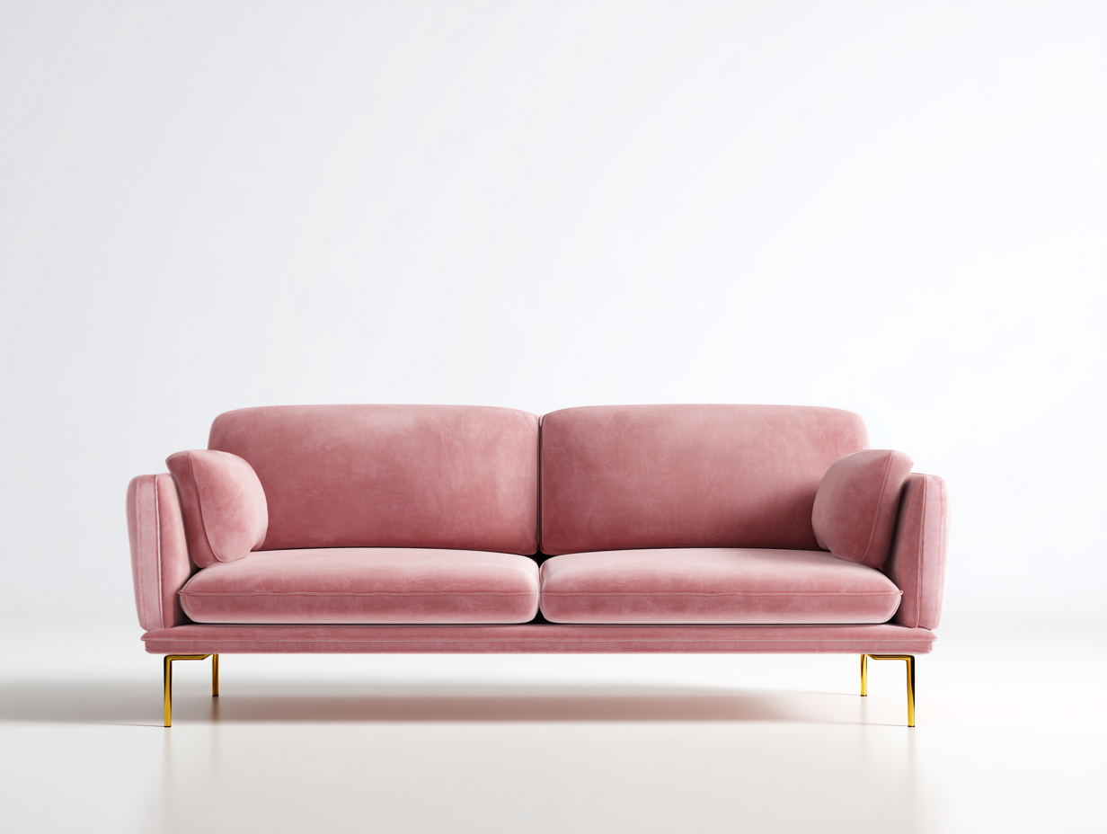 Canapé 2 places tissu-170x85x80 cm-rose-salon-style moderne