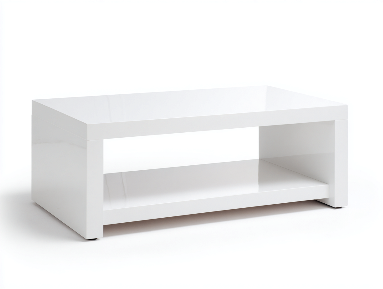 Table basse bois-110x60x40 cm-blanc-salon-style moderne