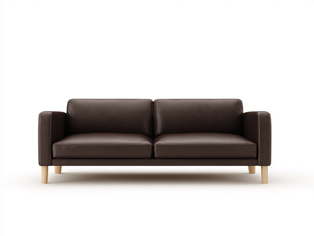 Canapé 2 places tissu-160x85x80 cm-marron-salon-style moderne