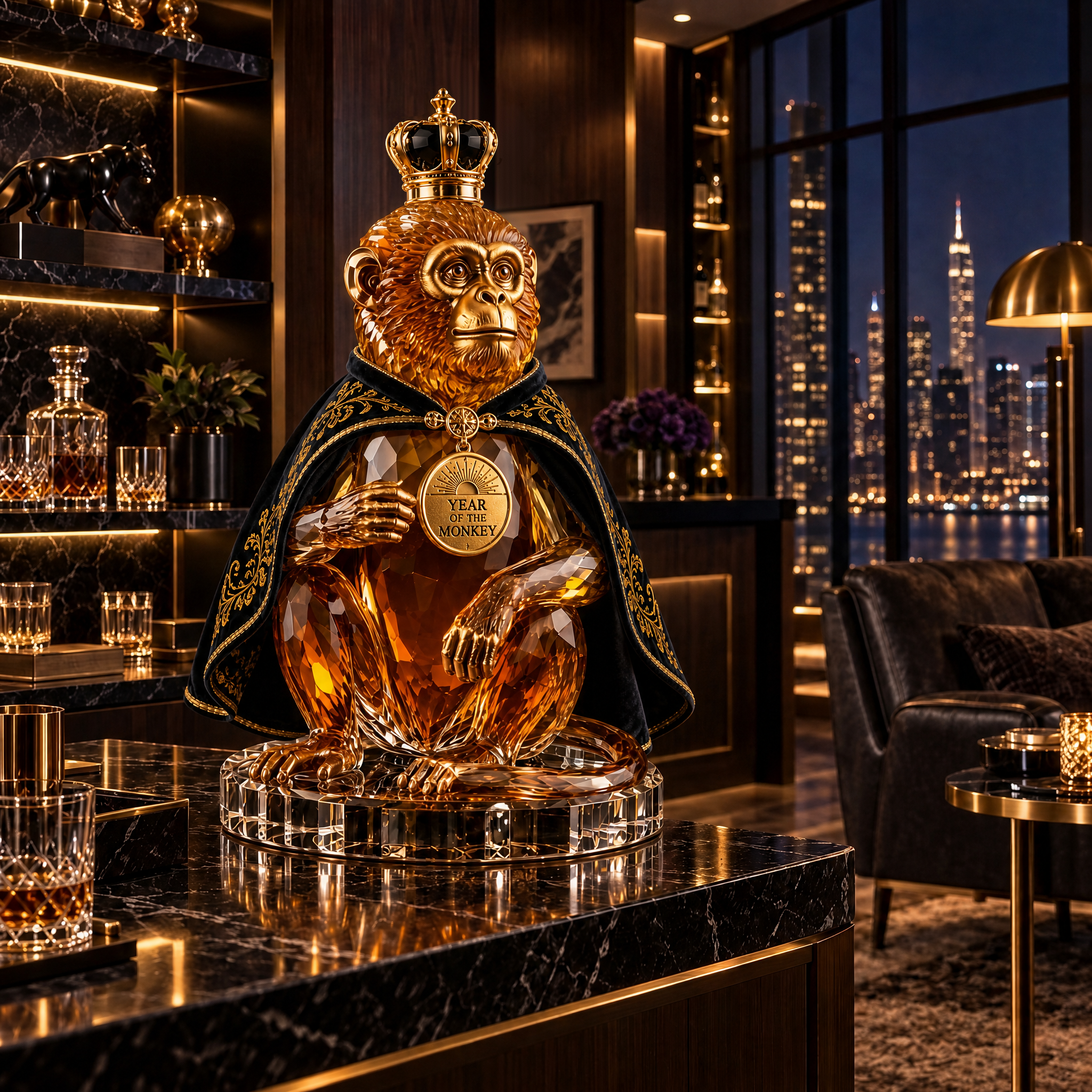 The Ingenious Innovator™ —🐒 Year of the Monkey Royal Collectible Whiskey Decanter