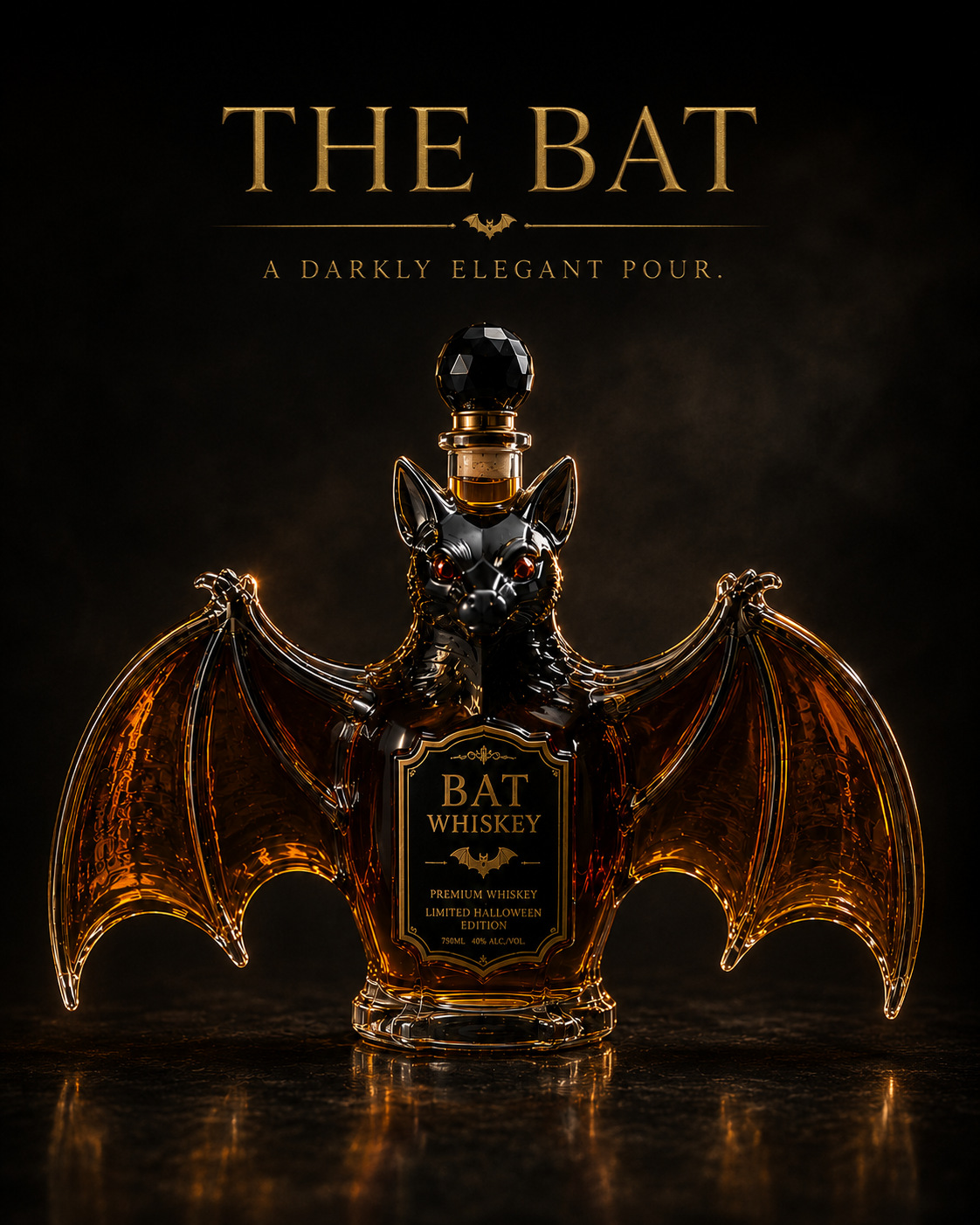 Halloween Bat Wine Bottle Halloween Bat Wine Bottle main product image
